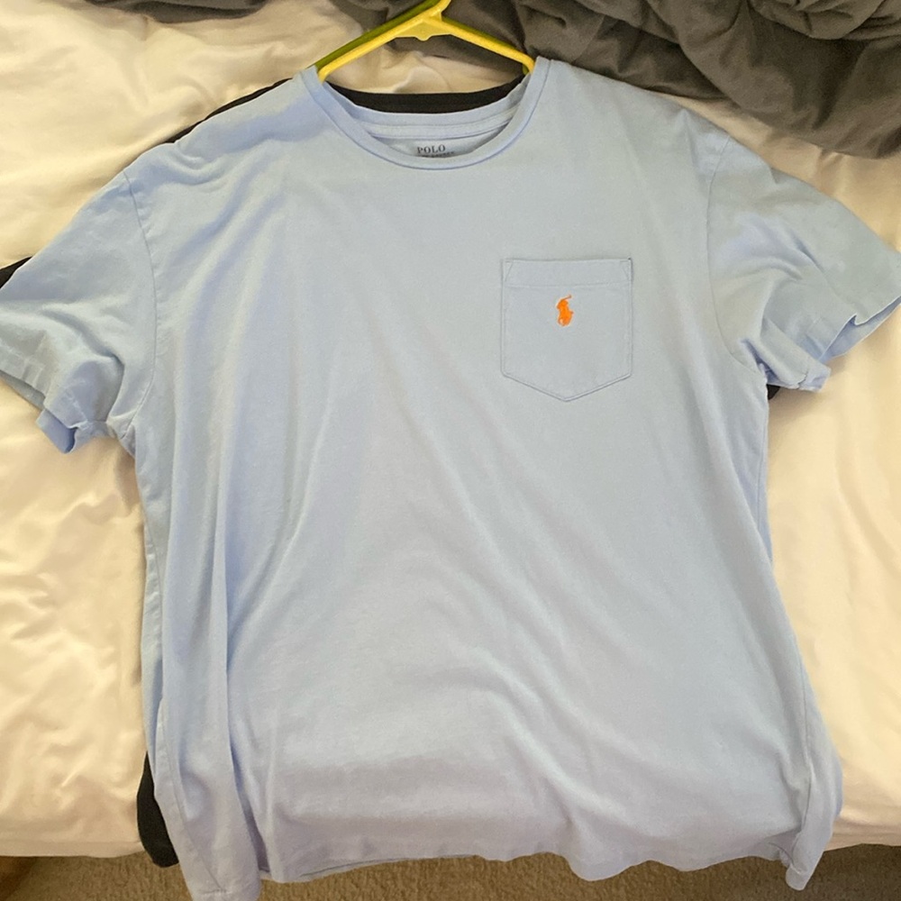 Polo t shirt blue large